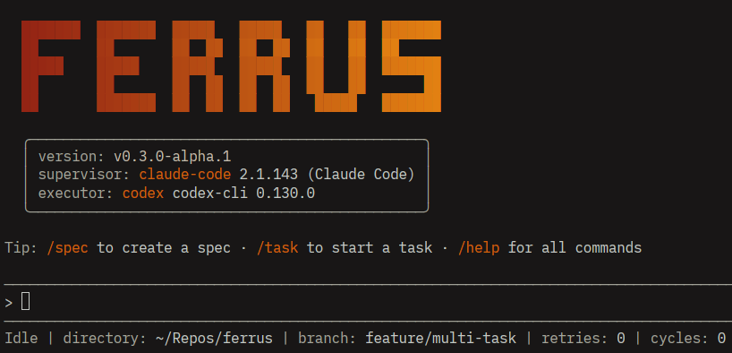 ferrus terminal interface